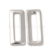 304 Stainless Steel Linking Rings, Rectangle, Stainless Steel Color, 20x8x1.5mm, Hole: 16x3mm(STAS-A070-35P)