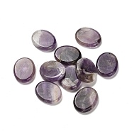 Natural Amethyst Cabochons, Flat Oval, 28x22~22.5x6mm(G-C166-02C)