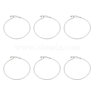 Adjustable Stainless Steel Bangles, Stainless Steel Color, 2-1/2 inch(65mm)
 inner diameter, 1.5~9mm wide, 1.5~4mm thick(STAS-UN0009-71)