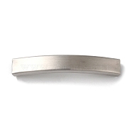 Non-Tarnish 304 Stainless Steel Tube Beads, Curved Tube, Stainless Steel Color, 41x9.5x4.5mm, Hole: 8x3mm(STAS-Z045-05D-P)