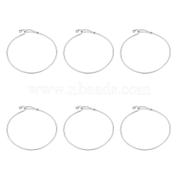 Adjustable Stainless Steel Bangles, Stainless Steel Color, 2-1/2 inch(65mm)
 inner diameter, 1.5~9mm wide, 1.5~4mm thick(STAS-UN0009-71)