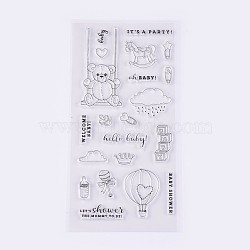 Silicone Stamps, for DIY Scrapbooking, Photo Album Decorative, Cards Making, Baby Shower Theme, Clear, 5~81x8~45mm(DIY-L010-Y76)