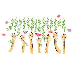 PVC Wall Stickers, Wall Decoration, Giraffe Pattern, 900x290mm, 2 sheets/set(DIY-WH0228-507)