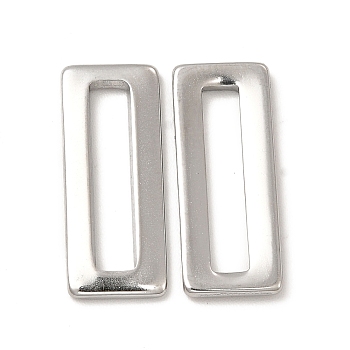 304 Stainless Steel Linking Rings, Rectangle, Stainless Steel Color, 20x8x1.5mm, Hole: 16x3mm