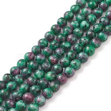 8mm Round Ruby in Zoisite Beads