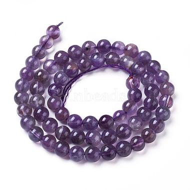 Natural Amethyst Round Bead Strands(G-L170-6mm-03)-3