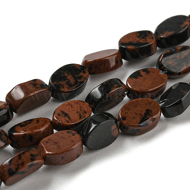 Oval Mahogany Obsidian Beads
