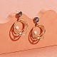 Boucles d'oreilles coquille d'ormeau clous pour femmes(JE974A)-5