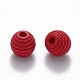 Painted Natural Wood Beehive Beads(WOOD-Q040-019B-A07)-2