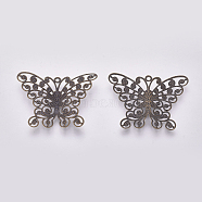 Brass Filigree Findings, Butterfly, Antique Bronze, 27x35x3mm(FIND-TAC0001-04AB)