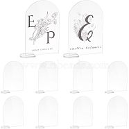 Acrylic Table Sign Holders, Blank Place Number Signs, for Wedding, Restaurant, Birthday Party Decorations, Arch, Clear, 29.5x115x150mm(DIY-WH0374-21)