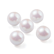 POM Plastic Beads, Imitation Pearl, Center Drilled, Round, Old Lace, 9.5~10mm, Hole: 1.2mm(KY-C012-01C-03)