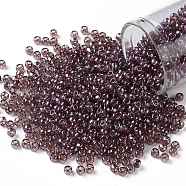 TOHO Round Seed Beads, Japanese Seed Beads, (425) Gold Luster Marionberry, 8/0, 3mm, Hole: 1mm, about 1111pcs/50g(SEED-XTR08-0425)