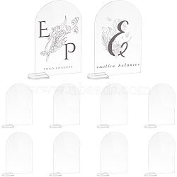 Acrylic Table Sign Holders, Blank Place Number Signs, for Wedding, Restaurant, Birthday Party Decorations, Arch, Clear, 29.5x115x150mm(DIY-WH0374-21)