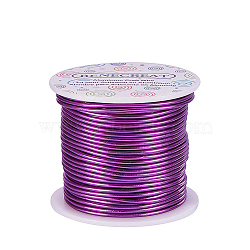 Round Aluminum Wire, Purple, 12 Gauge, 2mm, about 98.42 Feet(30m)/roll(AW-BC0001-2mm-06)