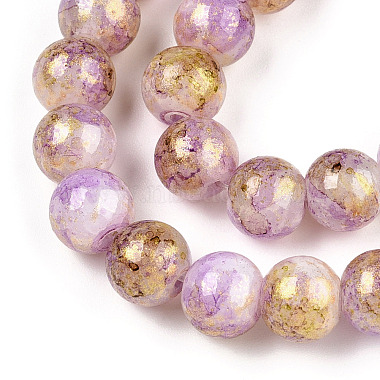 Baking Painted Crackle Glass Bead Strands(DGLA-R053-03O)-3