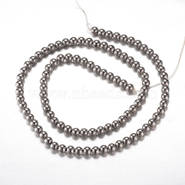 Electroplate Magnetic Synthetic Hematite Bead Strands(G-A165A-4mm-05)-2