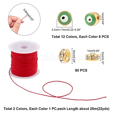 наборы для изготовления плетеных браслетов из бисера «злые глаза» своими руками(DIY-PH0003-15)-2