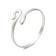 304 bracelets à manchette ouverte en forme de serpent en acier inoxydable(BJEW-L682-011P)-3