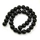 Chapelets de perles en pierre noire synthétique(X-G508-3)-2