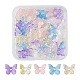 50Pcs 5 Colors Transparent Spray Painted Glass Charms(GLAA-FS0001-05)-1