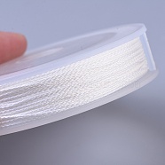 PE(Polyethylene) Braided Fishing Line, 4 Braid Thread, White, 0.5mm, about 45m/Roll(NWIR-WH0009-03A)