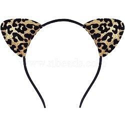 Cat Ear Cloth Hair Bands for Women, Light Khaki, 140x120mm(PW-WG17332-14)