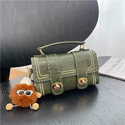 DIY Rectangle Imitation Leather Multi-Use Crossbody/Shoulder Bag Making Finding Kit, Dark Sea Green, 19x10x7cm(PW-WG62786-03)