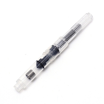 Plastic Fountain Pen Ink Converter, Spiral Methodology, Ink Pen Tool, Column, Black, 66.5x8mm, Hole: 2mm