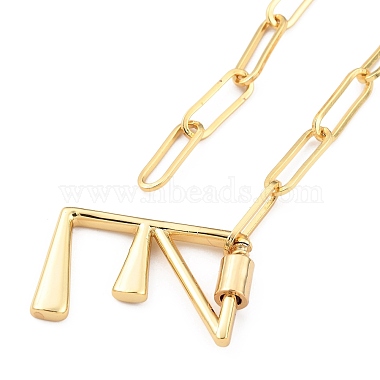 Brass Screw Carabiner Lock Pendant Necklaces(NJEW-JN03011)-4