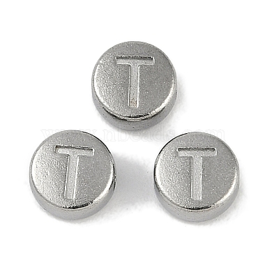 Stainless Steel Color Letter T 304 Stainless Steel Beads