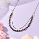 6mm Round Natural Indian Agate Beaded Lariat Necklaces(NJEW-JN04964)-2