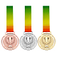 creatcabin 3pcs 3 couleurs médaille en alliage de zinc(AJEW-CN0001-33)-1