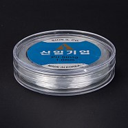 Korean Round Crystal Elastic Stretch Thread, for Bracelets Gemstone Jewelry Making Beading Craft, Clear, 1mm, about 28.43~29.52 yards(26~27m)/roll(EW-I003-A06-01)