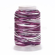 5 Rolls 12-Ply Segment Dyed Polyester Cords, Milan Cord, Round, Dark Orchid, 0.4mm, about 71.08 Yards(65m)/Roll(WCOR-P001-01B-01)