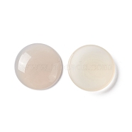 Natural White Agate Cabochons, Grade A, Flat Round, 21.5x5mm(G-C247-05B)