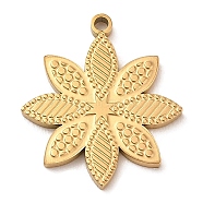 Ion Plating(IP) 304 Stainless Steel Pendants, Flower, Golden, 18.5x16x1mm, Hole: 1.2mm.(STAS-E199-03G)