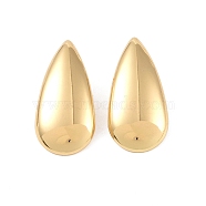 Teardrop 304 Stainless Steel Stud Earrings for Women, Golden, 37x18mm(EJEW-K278-25G)