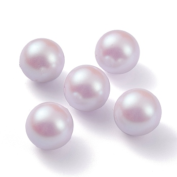 POM Plastic Beads, Imitation Pearl, Center Drilled, Round, Lavender, 11.5~12mm, Hole: 1.2mm