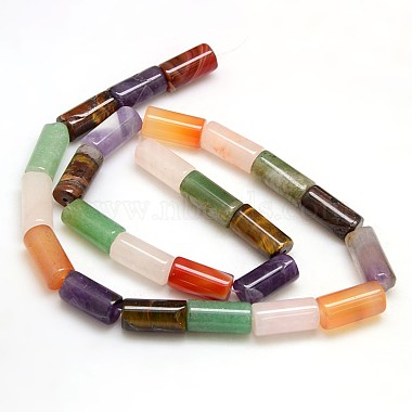 Natural & Synthetic Mixed Gemstone Beads Strands(G-L166-09)-3