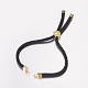 Nylon Twisted Cord Bracelet Making(MAK-F019-04G)-1