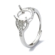 Adjustable 925 Sterling Silver Ring Components(STER-K179-20P)-1