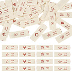 Polyester Clothing Label, Rectangle, Red, 10x31x0.5mm, 10pcs/style(DIY-TA0015-56B)