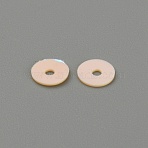 Iridescent Ornament Accessories, Laser Plastic Paillette/Sequins Beads, Center Drilled, Disc/Flat Round, Light Salmon, 4x0.1mm, Hole: 1mm, about 3000pcs/bag(KY-WH0036-52D)