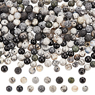 300Pcs 15 Styles Natural & Synthetic Mixed Gemstone Round Beads, Mixed Dyed and Undyed, 6~6.5mm, Hole: 0.8~1.2mm, about 20pcs/style(G-AR0005-78)