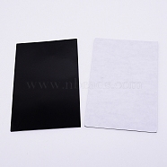 Sponge Silicone Sheet Paper Sets, With Adhesive Back, Antiskid, Rectangle, Black, 15x10x0.2cm(AJEW-WH0017-76)