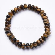 Natural Tiger Eye Beaded Stretch Bracelets, Abacus, 2-1/4 inch~2-1/4 inch(56~58mm)(BJEW-S127-04)