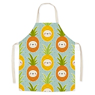 Easter Theme Flax Sleeveless Apron, with Double Shoulder Belt, Light Green, 700x600mm(PW-WG92721-07)