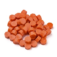 Sealing Wax Particles, for Retro Seal Stamp, Octagon, Orange Red, 8.5x4.5mm, about 1500pcs/500g(DIY-L041-A03)