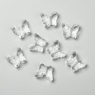 Transparent Acrylic Beads, Butterfly, Clear, about 22mm long, 18mm wide, 9mm thick, Hole:1.6~1.8mm, about 257pcs/500g(PL405Y-6)
